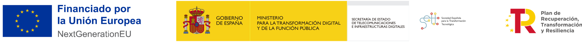 Financiado por la Unión Europea · NextGenerationEU · Gobierno de España · Plan de Recuperación, Transformación y Resiliencia